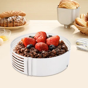 Taglierina per Torte 24.5-30.5cm Regolabile Taglia Torte Acciaio Inox DE - Foto 1 di 11