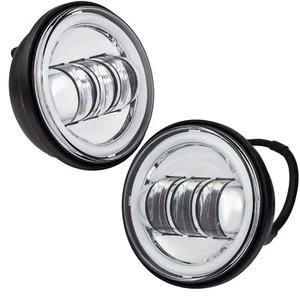 Eagle Lights 4 1/2" Round Chrome LED Halo Passing Lights Pair - Double Pack - Bild 1 von 8