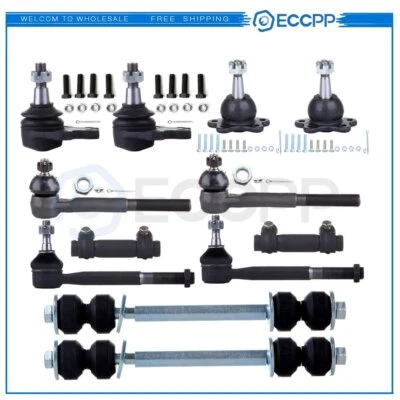 12pcs Front Tie Rod Ends Ball Joints Sway Bars For GMC Chevrolet K1500 K2500 - Изображение 1 из 4