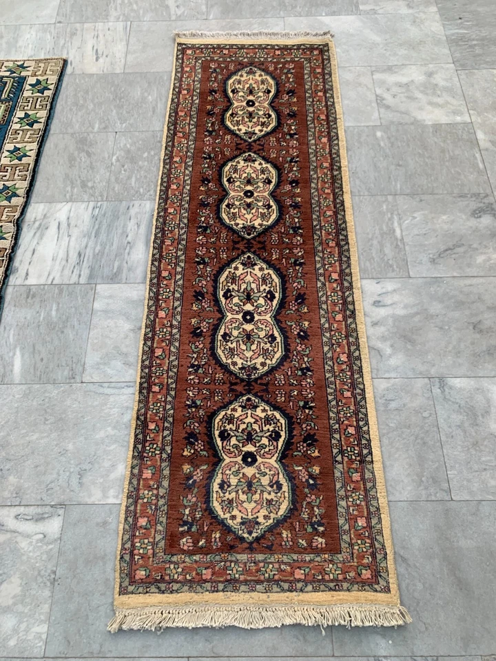 Alfombra Corredor Pasillo Afgano 2x6 Cocina Hogar Decoración Corredor Área Lana Alfombra 182x58 cm Foto 1 de 4