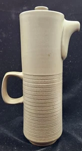 VINTAGE DENBY CAMELOT GREEN CHEVRON COFFEE POT W/LID - Picture 1 of 9