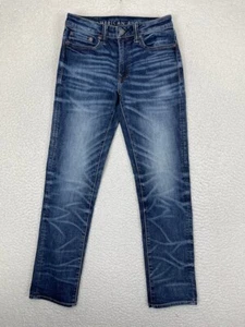 American Eagle Hose Damen blau Denim lässig Distressed Airflex flaches Logo vorne - Bild 1 von 15