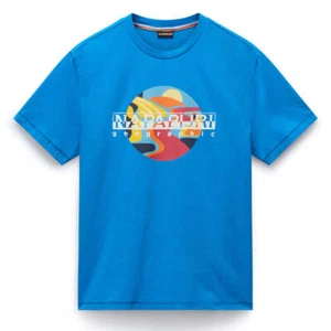 Napapijri Valdor T-Shirt Manica Corta Blu Francese - Foto 1 di 10