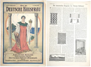 1905 German Housewife Magazine Die Deutsche Hausfrau Anniversary Navajo Carpets - Picture 1 of 11