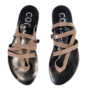Sandalias tanga al tobillo COR by CALLEEN CORDERO $398 9 - hechas a mano en Los Ángeles - Imagen 1 de 7