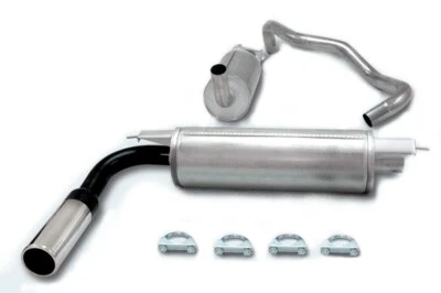 Sistema de escape deportivo tubo de escape 1x80mm redondo rebordeado para Volvo 240 P240/242 B23 - Imagen 1 de 2