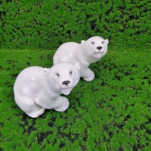 Figura de osos polares rusos Lomonosov URSS X2 pares animales adornos estatuilla - Imagen 1 de 11