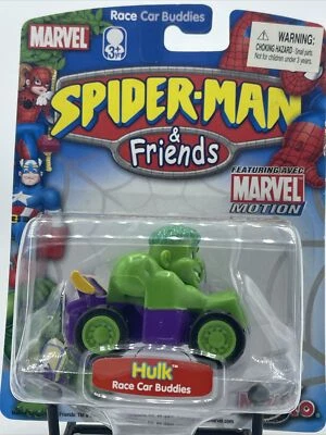 VTG MARVEL MAISTO SPIDER-MAN & FRIENDS HULK RACE CAR BUDDIES TOY - Image 1 of 4