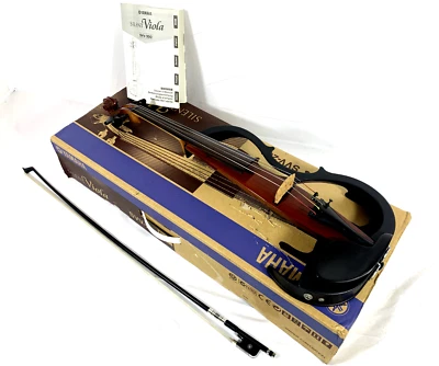 [NEAR MINT+++ BOX] Yamaha SVV-200 Electric Silent Viola Brown w/ Bow From JAPAN - Image 1 of 4