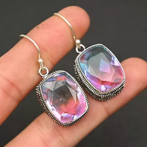 Multi Tourmaline Gemstone 925 Sterling Silver Jewelry Womens Gift Earrings D960 - Picture 1 of 8