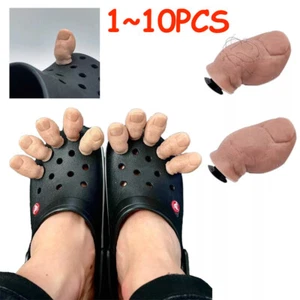 3D Funny Big Toe Croc Charms Durable Hairy & Bald Styles for Women Men Gag Gift - Picture 1 of 19