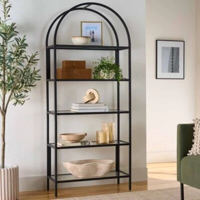 Better Homes & Gardens Nola Arc Bookshelf, Black Finish - Image 1 of 4