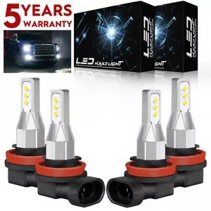 LED Headlight High Low Bulbs White For Dodge Grand Caravan 2011-2017 2018 2019 - Imagen 1 de 7
