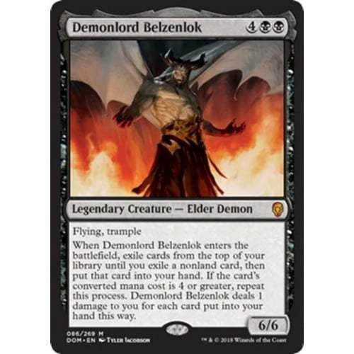 1x DEMONLORD BELZENLOK - Demon - Dominaria - MTG - NM - Magic the Gathering - Image 1 of 1