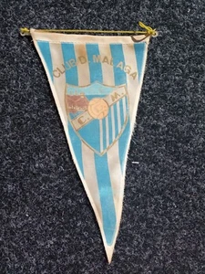 Rare Vintage Football Pennant Malaga Spain - Picture 1 of 2