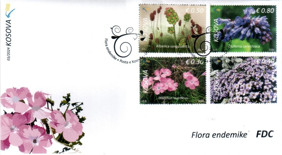 Estampillas de Kosovo 2024. Flora. FDC MNH Foto 1 de 1
