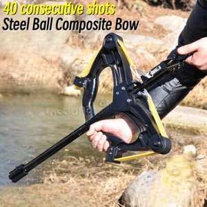 60LBS Slingshot Laser Metal Highpower Hunting Steel Ball Slingshot Composite Bow - Picture 1 of 19