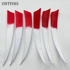 36Pcs 5Inch Shield Cut Fletching Arrow Feathers Gradient Turkey Feather Archery - Picture 1 of 15