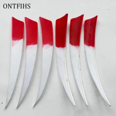 36Pcs 5Inch Shield Cut Fletching Arrow Feathers Gradient Turkey Feather Archery - Image 1 of 4