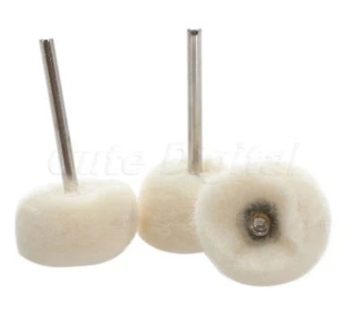 10pcs 25mm Wool Felt Polishing Buffer Wheel Grinding Polisher Pad 3mm Shank BF01 - Image 1 of 2
