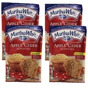 Martha White APPLE CIDER Muffin Mix, 7 Oz Bag (4 Pack) - BSB DATE --10-- - Picture 1 of 6