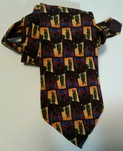 Jerry Garcia Tennis Shoe Escape Collection Eight Mens Silk Neck Tie Red Orange - Picture 1 of 4