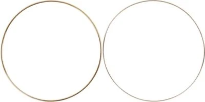 Circular Wire Metal Rings Gold Assorted Size Christmas Hanging Decoration Crafts - Image 1 of 3