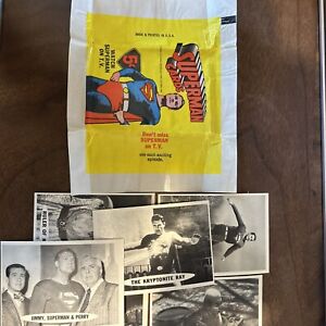 1966 TOPPS SUPERMAN WAX PACK (5 Cent Wrapper & 6 cards NM+)