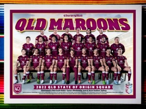Framed 2022 QUEENSLAND State Of Origin NRL Poster - 84cm x 59.5cm x 3cm - Picture 1 of 4