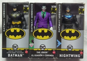2002 DC Batman Missions: Batman, Joker, & Nightwing 3 Mattel  6" Action Figures - Picture 1 of 9