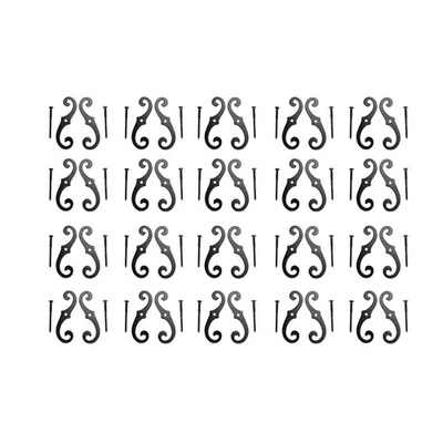 Pair of Vintage Shutter Dogs S Shaped Shutter Hardware in Black Pack of 20 - Image 1 of 4