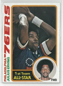 Julius Erving 1978-79 Topps #130 Philadelphia 76ers EX Salón de la Fama - Imagen 1 de 2