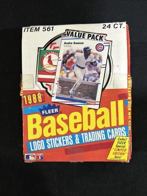 Caja de cera para violonchelo Fleer 1988 béisbol 24 paquetes Tom Glavine, Edgar Martinez RC *1 Foto 1 de 4