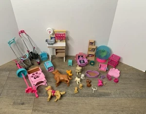 Barbie Doll Pet Shop Veterinarian Playset Puppy Dogs Cat Animals Accessories Set - Picture 1 of 9