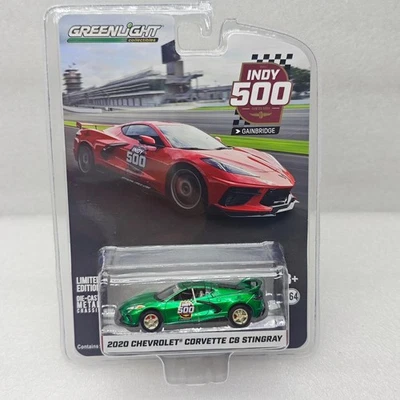 Green Light 1:64 2020 Indy 500 Pace  Chevrolet Corvette, Stingray, Green Machine - Image 1 of 2