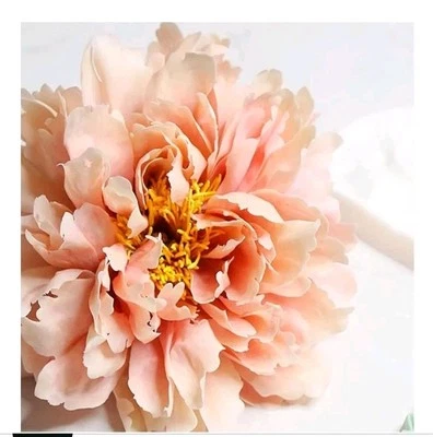 Cabezas de flores artificiales de peonías rosas de 8,15 pulgadas de seda? Clip de flor falsa de peonía Foto 1 de 4