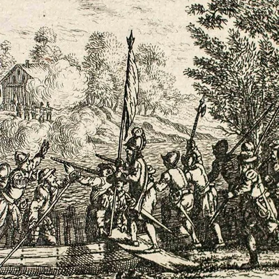 Daniel Ehrenzeller Gefecht Kampf signiert Kupferstich nach Johann Bullinger 1826 - Bild 1 von 2