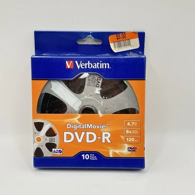 Verbatim DVD-R 4.7GB 8X DigitalMovie Surface Bulk Box Pack Of 10 Model 97946 - Image 1 of 2