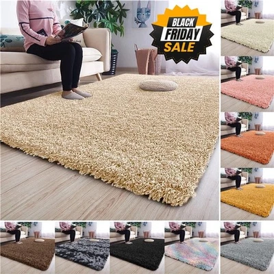 Extra Large Shaggy Rugs Thick Pile Living Room Bedroom Hallway Runner Rug Carpet - Image 1 of 4