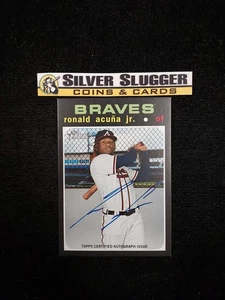 2020 Ronald Acuna Jr. Topps Heritage Real One On Card Auto #ROA-RA Braves - Picture 1 of 2