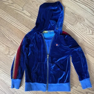 Aviator Nation Sweatshirt Hoodie Kids 6 Blue Stripe Rainbow Velvet Velour - Picture 1 of 6