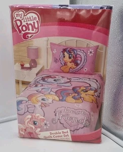 Licensed Lorraine Lea My Little Pony Double Bed Quilt Cover Set Best Friends New - Picture 1 of 7