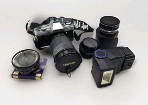 Minolta X-370 45mm 72mm Film Camera Lens, Tested and Working, Accessories Nice - Picture 1 of 20