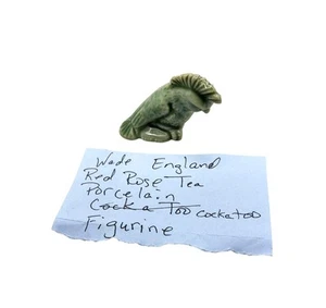 Estatuilla de cacatúa vintage de porcelana de té rosa roja Wade England - Imagen 1 de 4