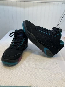 Size 8.5 - Nike Air Flight Lite Mid Black Cyber Teal - Picture 1 of 9
