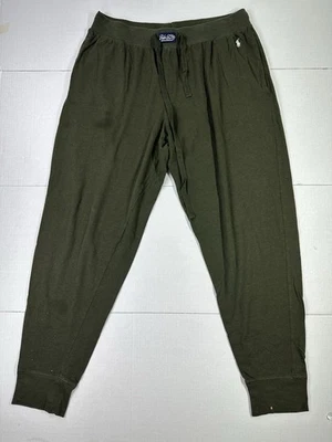 Pantalones de salón Polo Ralph Lauren verdes para correr L ropa de dormir tejida logotipo RL defectos Foto 1 de 4
