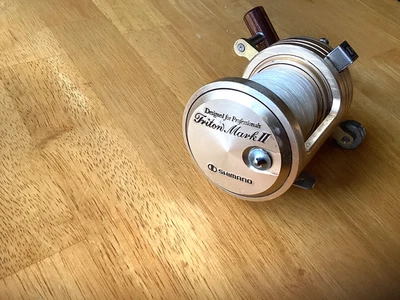 Shimano TRITON Mark II Gold Model Designed For Professionals  Reel Made In Japan - Image 1 of 4