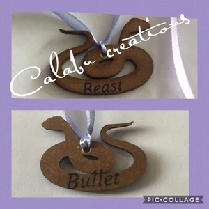Snake Novelty Wooden Hanging Engraved Personalised Plaque Snakes Sign Gift - Picture 1 of 11
