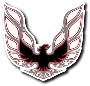 PONTIAC FIREBIRD RED SILVER DECAL STICKER 3M TRUCK HELMET VEHICL WINDOW WALL CAR - Picture 1 of 1