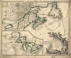A4 Reprint of French Canadian Map Canada